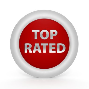 En beğenilen dairesel simgesi beyaz arka plan üzerinde