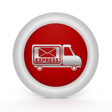 Beyaz arka plan üzerinde dairesel simgesini hızlı