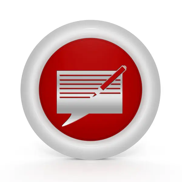 New message circular icon on white background — Stock Photo, Image