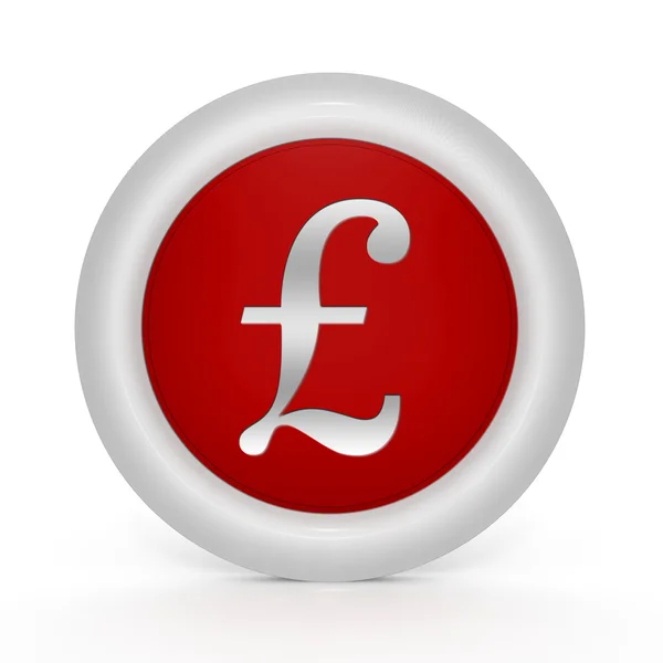 Pound circular icon on white background — Stock Photo, Image