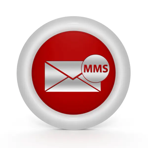 Mms circular icon on white background — Stock Photo, Image