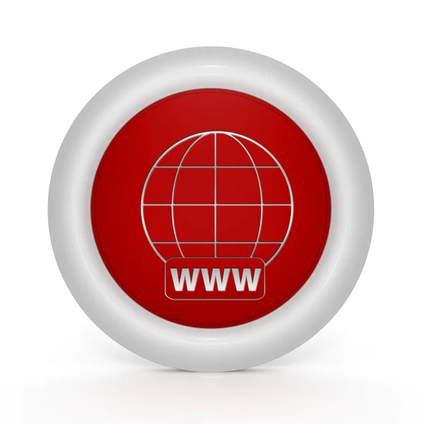 Www icono circular sobre fondo blanco — Foto de Stock