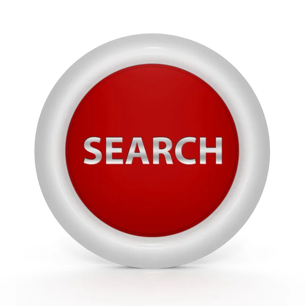 Icono circular de búsqueda sobre fondo blanco — Foto de Stock