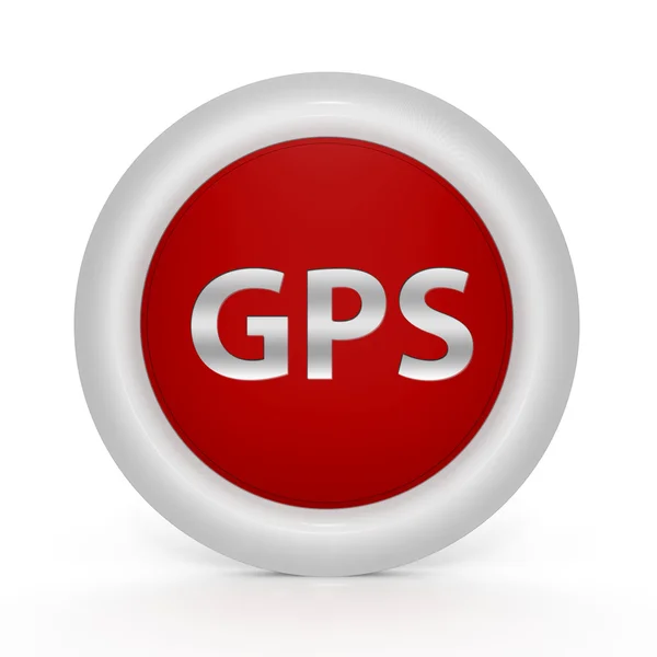 Gps circular icon on white background — Stock Photo, Image
