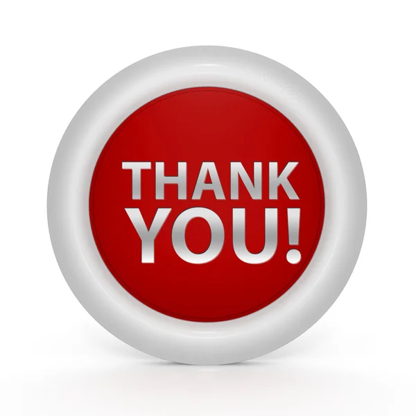 Thank you circular icon on white background — Stock Photo, Image