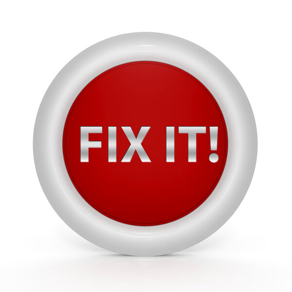 Fix it circular icon on white background