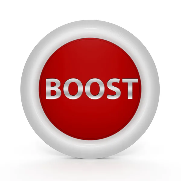 Boost circular icon on white background — Stock Photo, Image