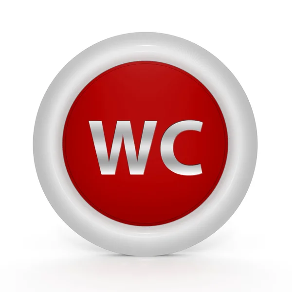 WC circulaire pictogram op witte achtergrond — Stockfoto