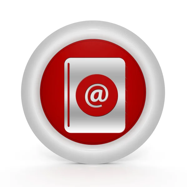 E-posta dairesel simgesi beyaz zemin üzerine — Stok fotoğraf