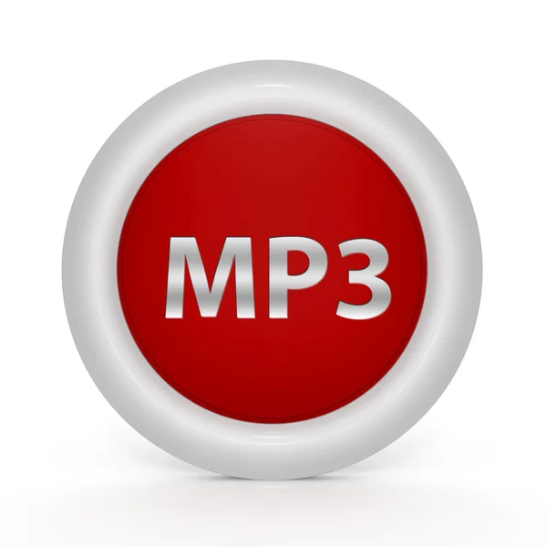 MP3 circular icon on white background — Stock Photo, Image