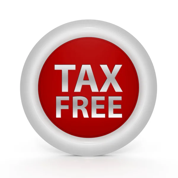 Icône circulaire libre d'impôt sur fond blanc — Photo
