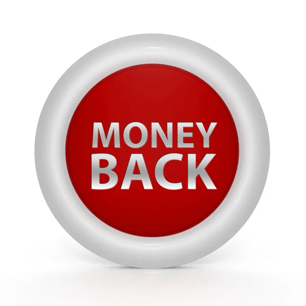 Money back circular icon on white background — Stock Photo, Image