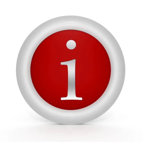 Informationen kreisförmiges Symbol auf weißem Hintergrund — Stockfoto