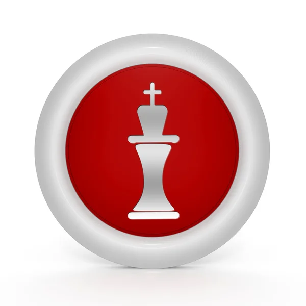 Chess circular icon on white background — Stock Photo, Image