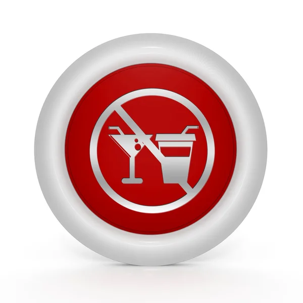 Ne pas manger icône circulaire sur fond blanc — Photo