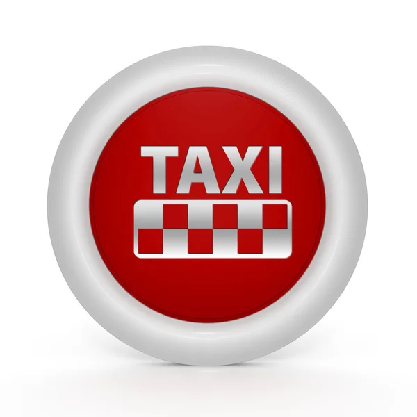 Піктограма таксі на білому тлі — стокове фото
