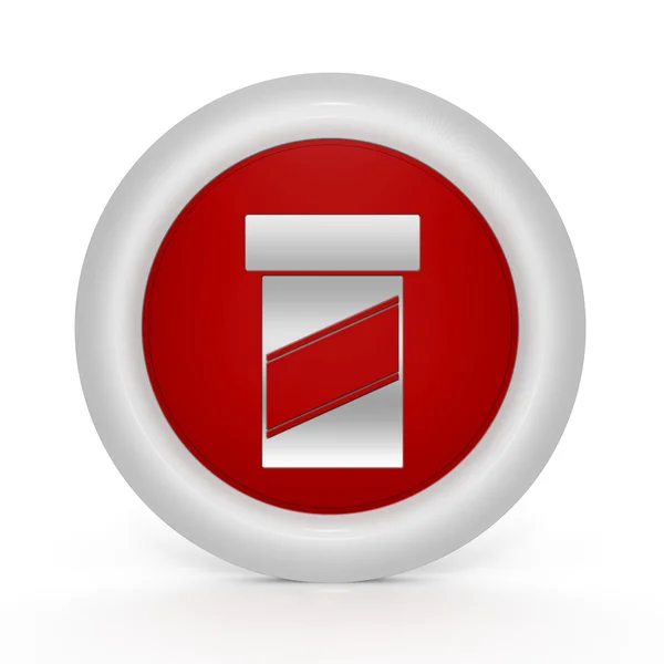 Pill circular icon on white background — Stock Photo, Image