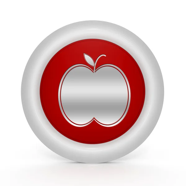Apple-cirkulär symbol på vit bakgrund — Stockfoto
