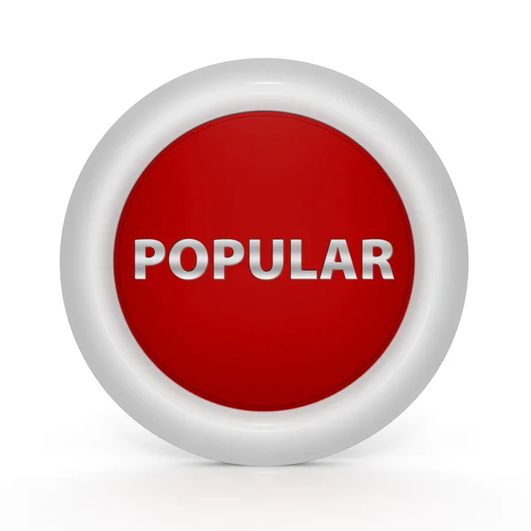 Populaire circulaire pictogram op witte achtergrond — Stockfoto