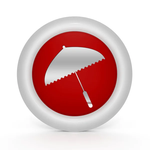 Paraguas icono circular sobre fondo blanco — Foto de Stock