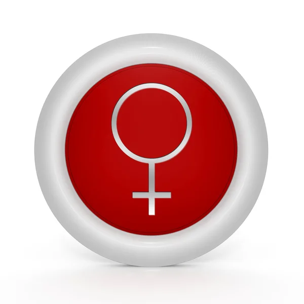 Female circular icon on white background — Stock Photo, Image