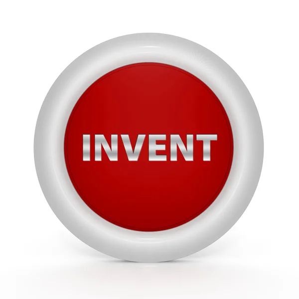 Invent circular icon on white background — Stock Photo, Image