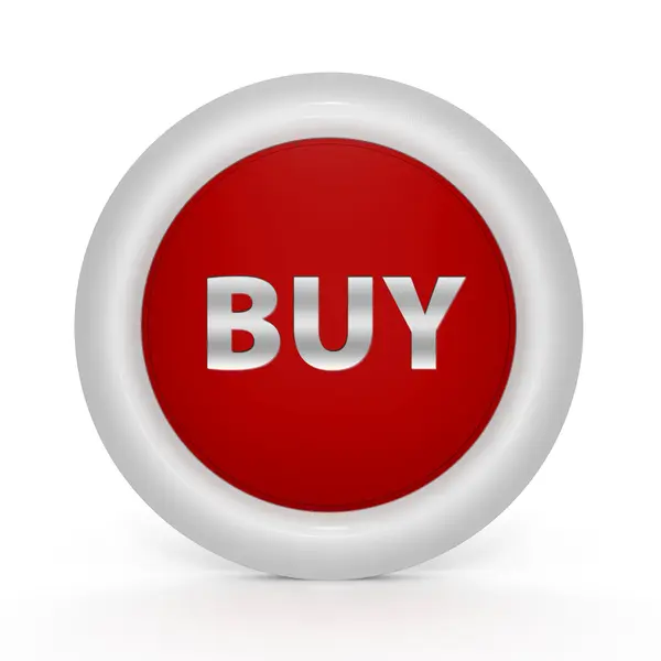 Comprar icono circular sobre fondo blanco —  Fotos de Stock