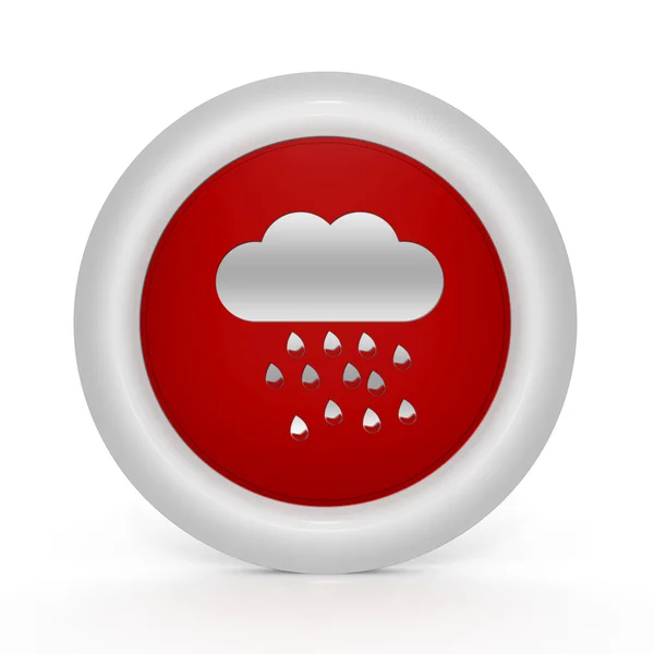 Regen circulaire pictogram op witte achtergrond — Stockfoto