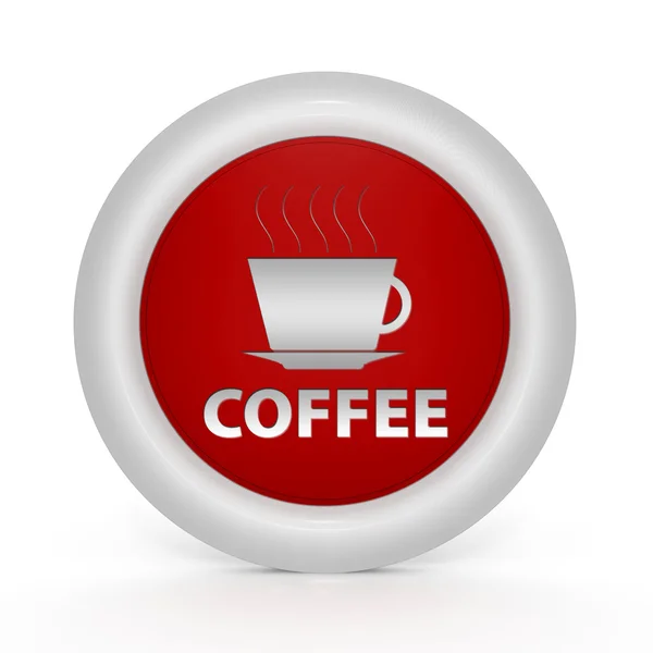 Koffie circulaire pictogram op witte achtergrond — Stockfoto