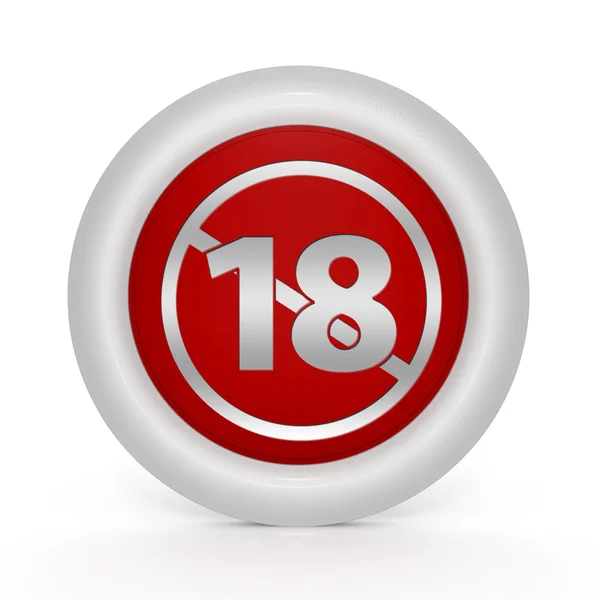 18 okrągła ikona na białym tle — Zdjęcie stockowe