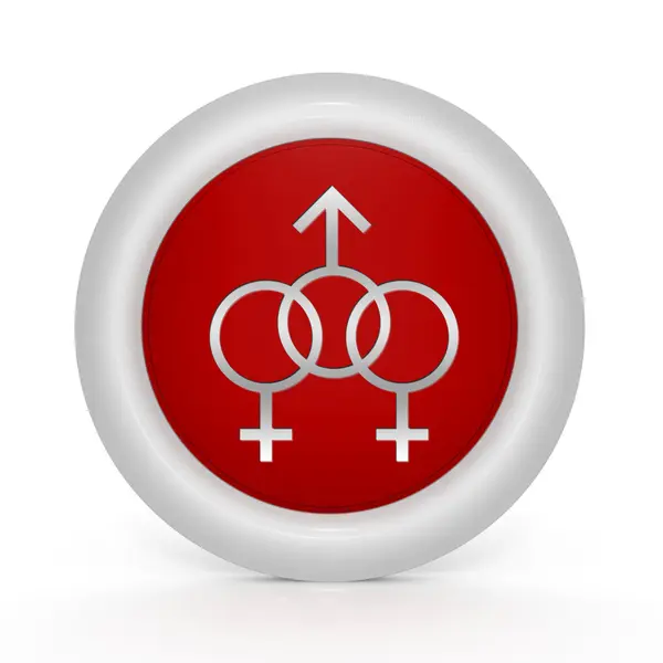Seksualności okrągła ikona na białym tle — Zdjęcie stockowe
