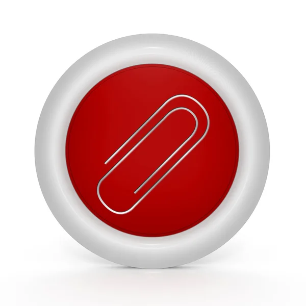 Clip kreisförmigen Symbol auf weißem Hintergrund — Stockfoto