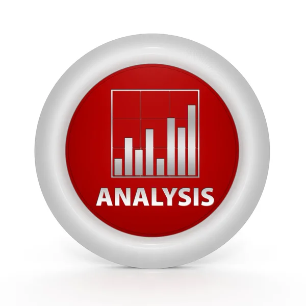 Kreisförmiges Symbol für Datenanalyse auf weißem Hintergrund — Stockfoto