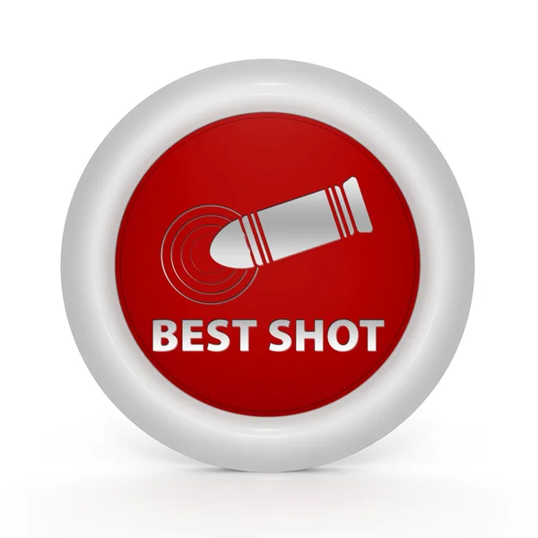 Am besten geschossen kreisförmiges Symbol auf weißem Hintergrund — Stockfoto