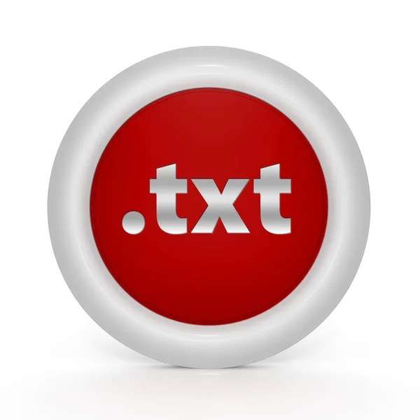 .txt circular icon on white background — Stock Photo, Image