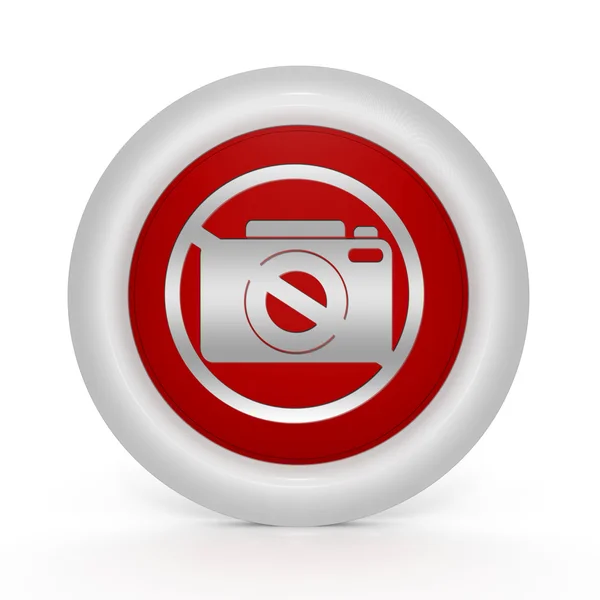 Ban shooting circular icon on white background — Stock Photo, Image