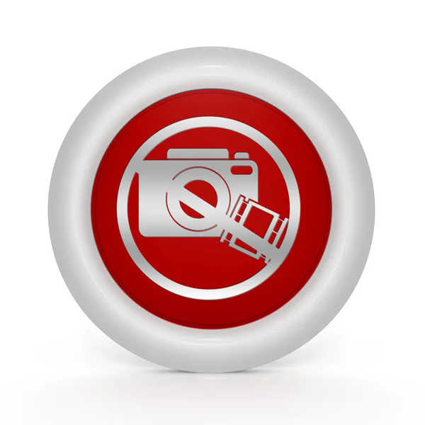 Ban shooting circular icon on white background — Stock Photo, Image