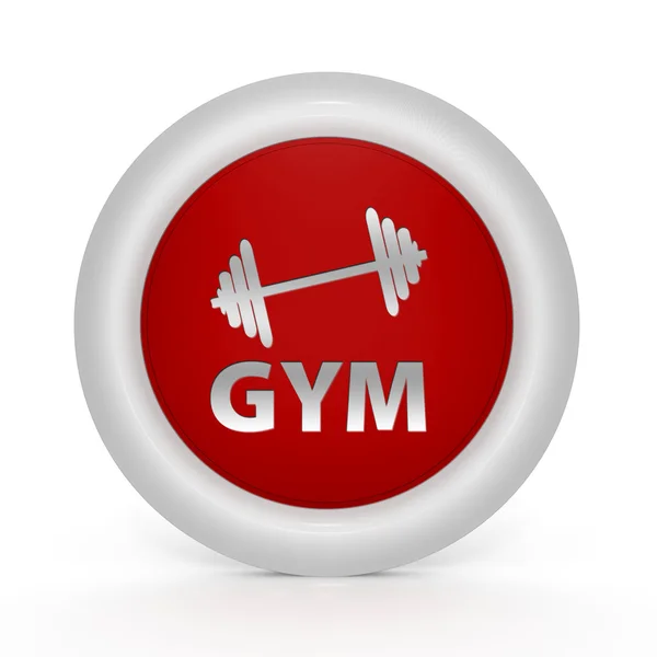 Gym cirkulär ikonen på vit bakgrund — Stockfoto