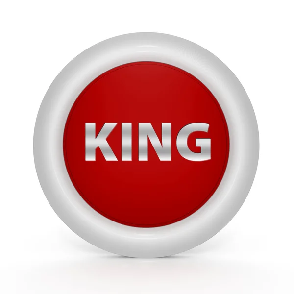 King circular icon on white background — Stock Photo, Image