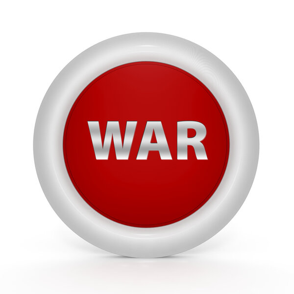 Круговая иконка войны на белом фоне
