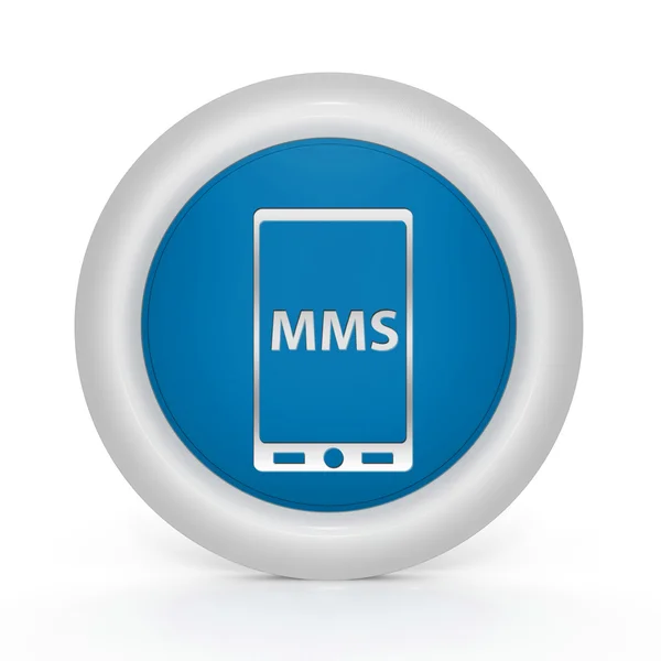 Mms circular icon on white background — Stock Photo, Image