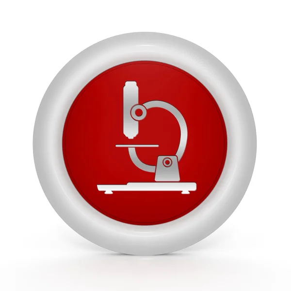 Microscope circular icon on white background — Stock Photo, Image