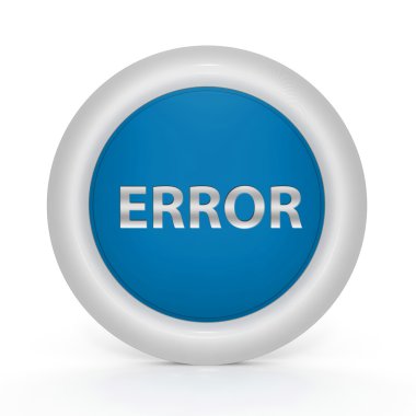 dairesel hata simgesi beyaz zemin üzerine