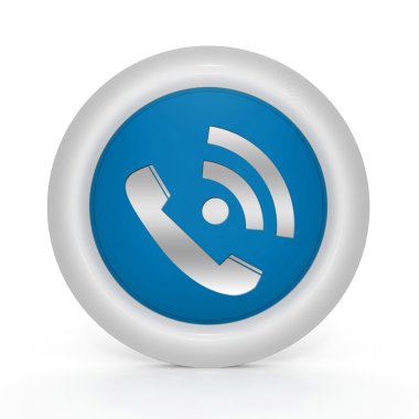 Beyaz arka plan üzerinde dairesel simgesini çağırır