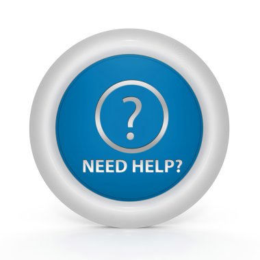 beyaz zemin üzerinde dairesel simgesi yardım