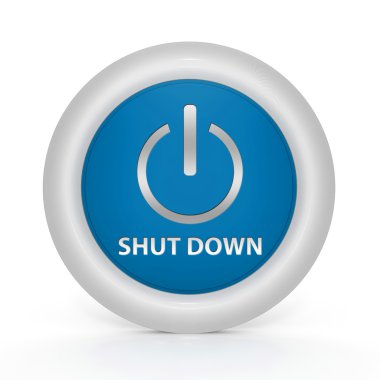 beyaz zemin üzerinde güç dairesel simgesi