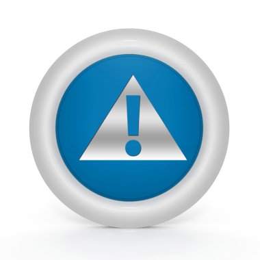 Beyaz arka plan üzerinde tehlike dairesel simgesi