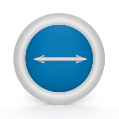 Beyaz arka plan üzerinde dairesel ok simgesi