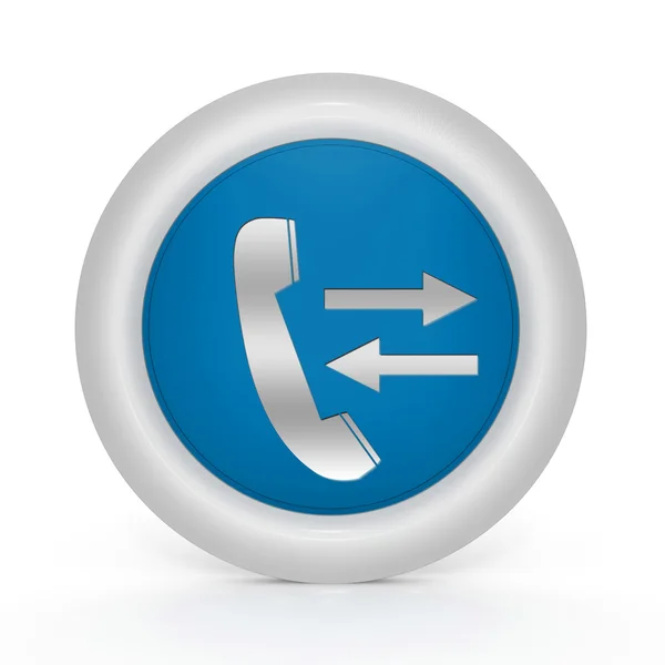 Calls circular icon on white background — Stock Photo, Image