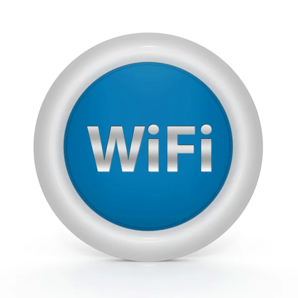 Icona circolare wifi su sfondo bianco — Foto Stock